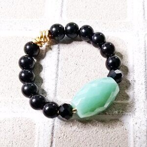 🍂🍁🍃 3/$25!!! Faceted Mint Green Crystal + Stone Beads - Size 7.75